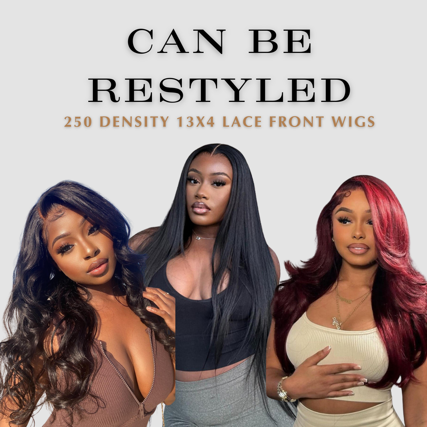 250 Density Lace Front Wigs Human Hair 13x4 HD Transparent Lace Frontal Glueless Wigs Human Hair Preplucked with Baby Hair Natural Color